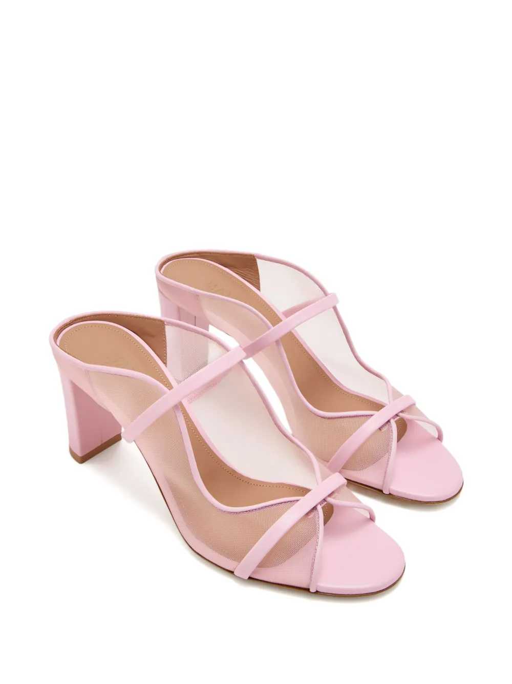 Malone Souliers 70 mm sandalen met mesh vlak en blokhak Roze