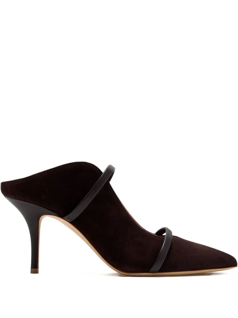 Malone Souliers 70mm two-strap pointed-toe mules Brown