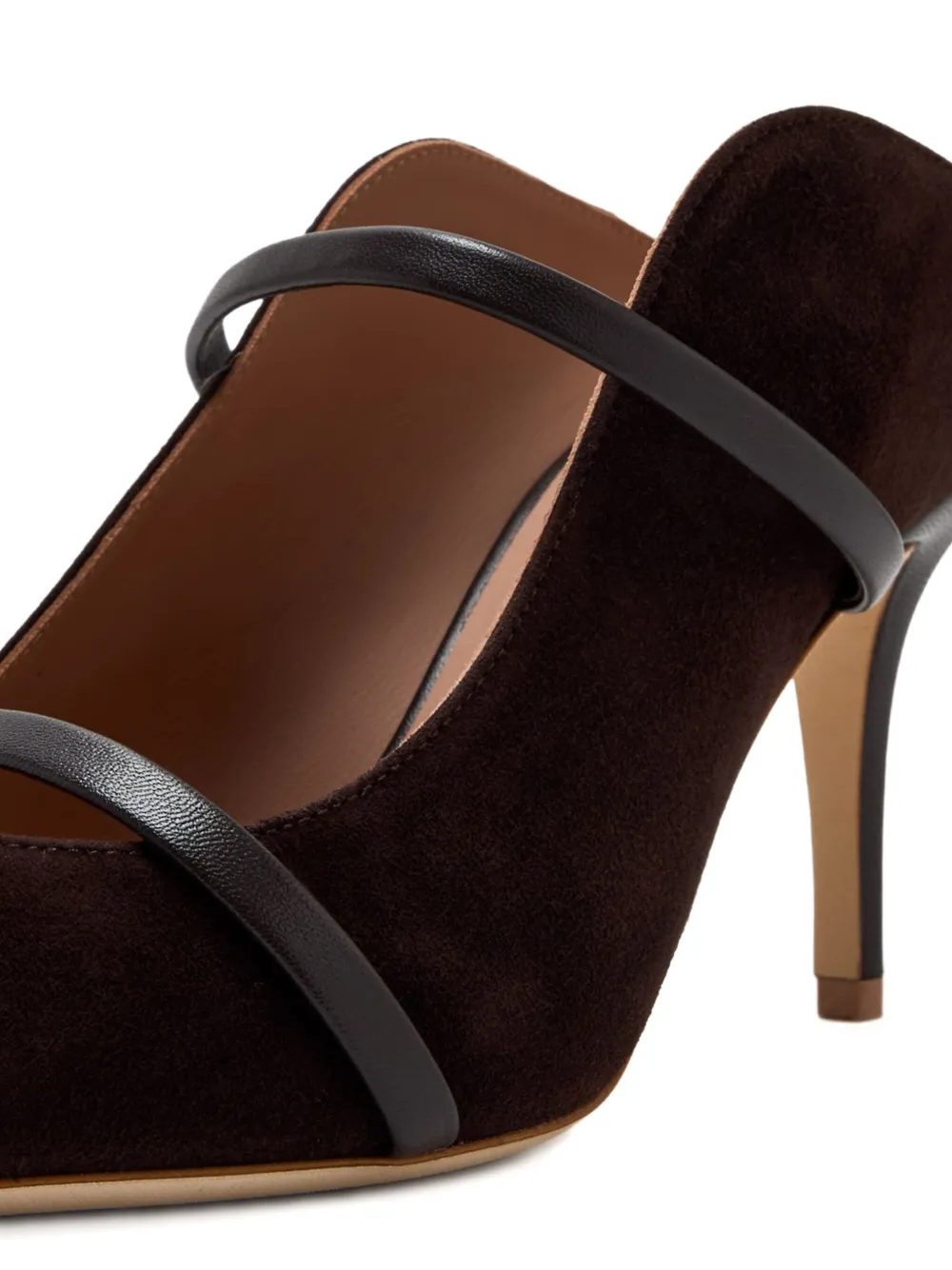 Malone Souliers 70mm two-strap pointed-toe mules Brown