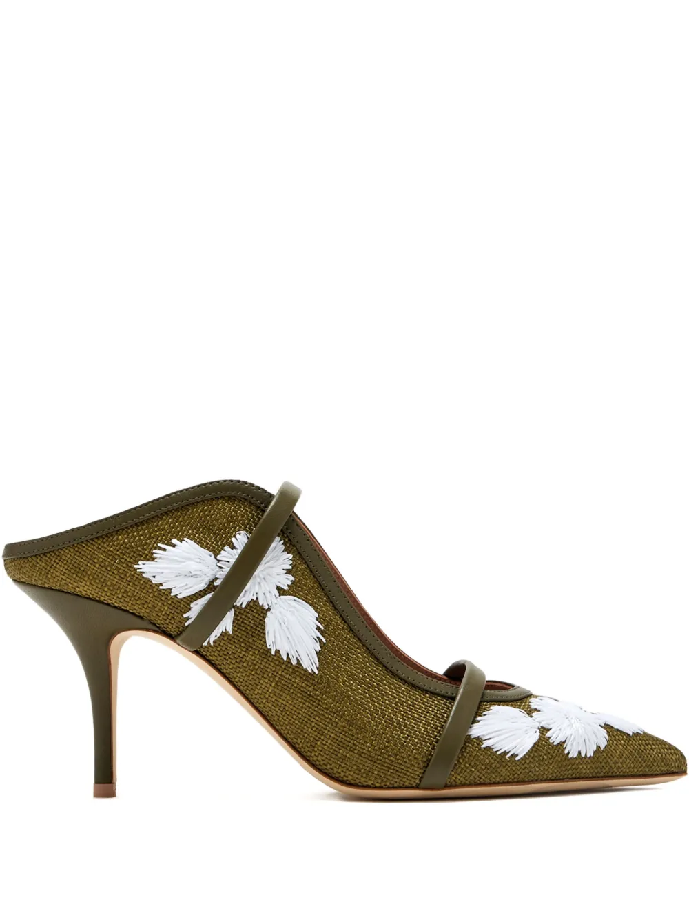 Malone Souliers embroidered mules Green