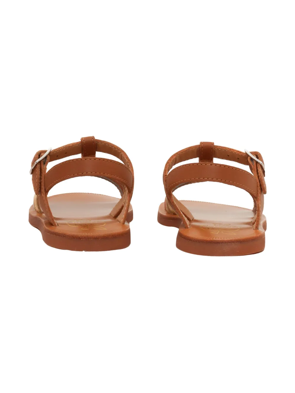 Pom D'api metallic-strap flat sandals Brown