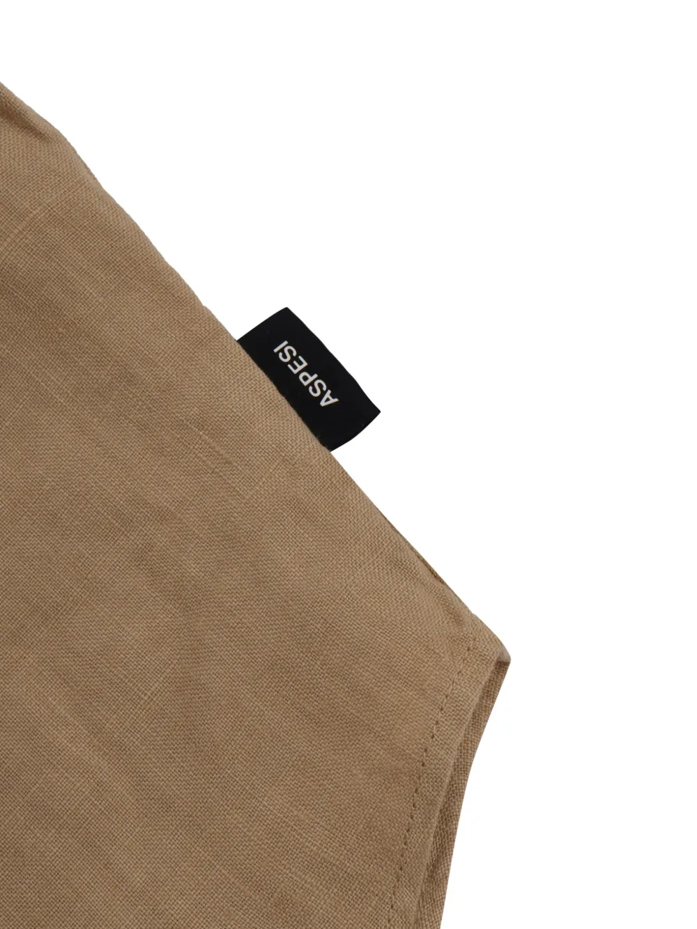 Aspesi Kids Shirt met korte mouwen en knopen Bruin