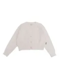 Aspesi Kids ribbed button-up cardigan - White