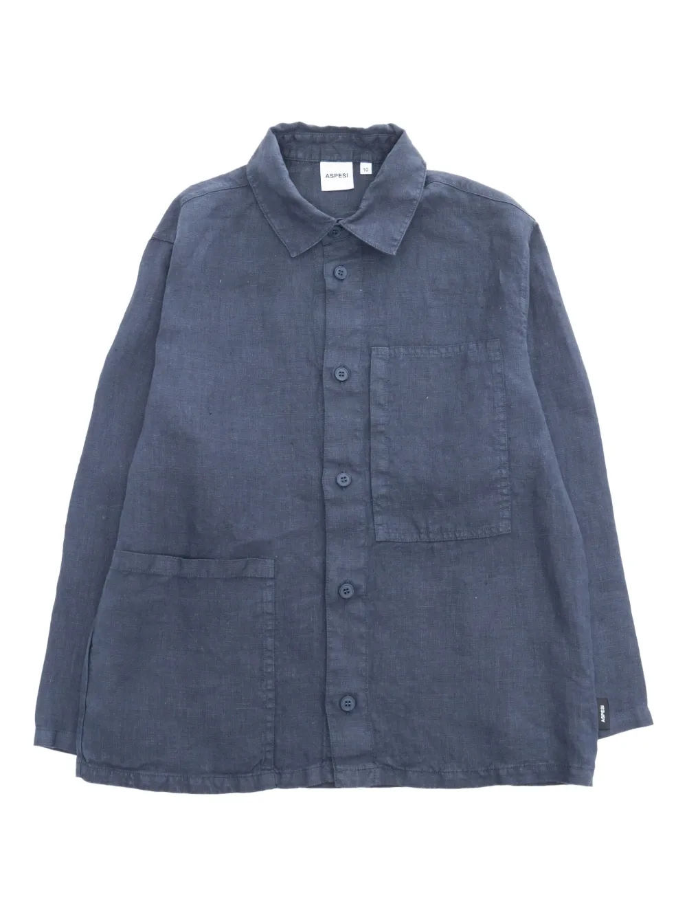 Aspesi Kids button-up linen shirt | Blue | Image 1
