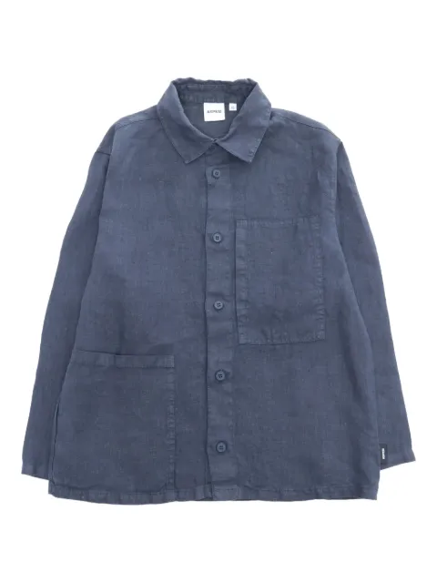 Aspesi Kids button-up linen shirt