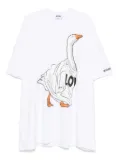 Moschino Duck-print mini dress - White