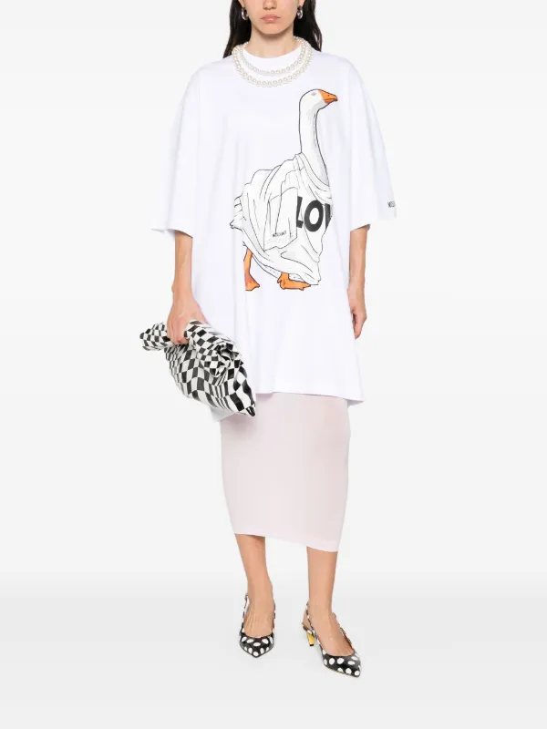 Moschino プリント ミニドレス | ホワイト | FARFETCH JP