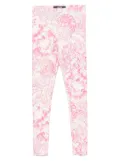 Versace Underwater Barocco-print leggings - Neutrals