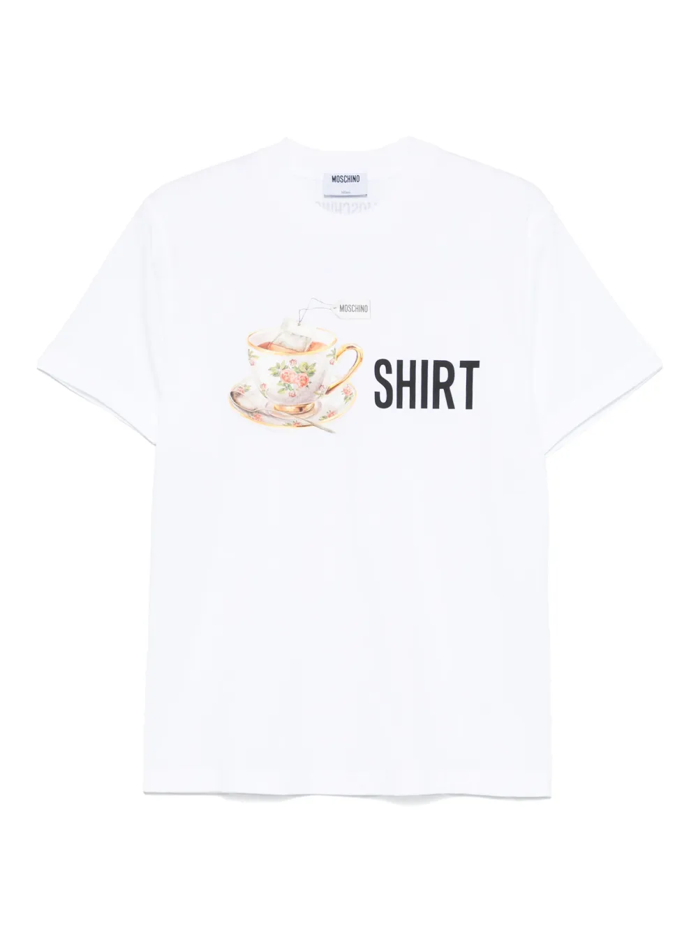 Moschino graphic-print T-shirt Wit