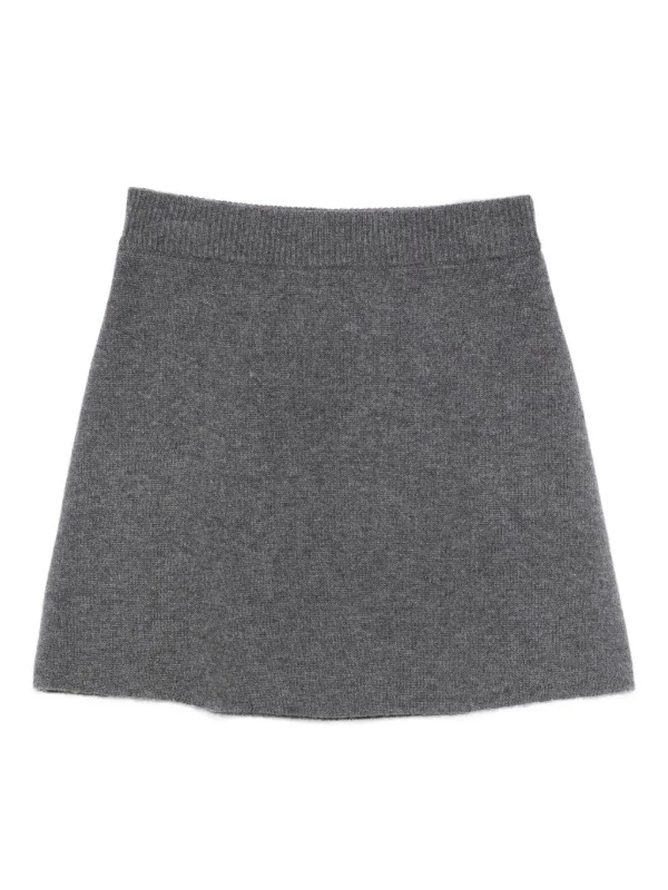 Lisa Yang Ribbed Knit Skirt in Grey