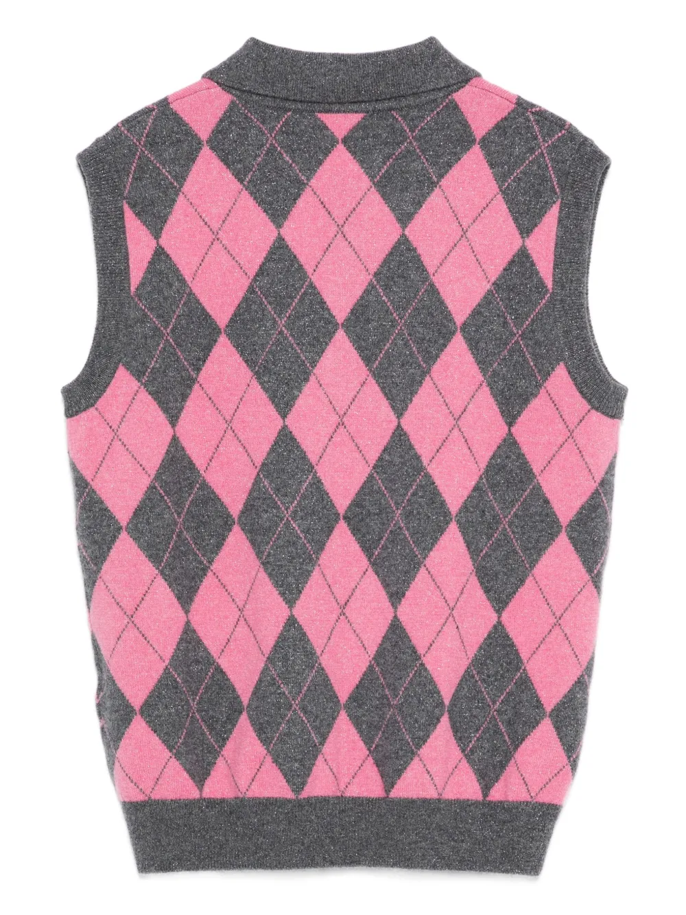 Lisa Yang argyle polo top | Polo Tops | Image 2