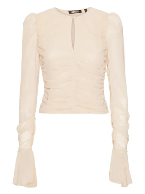ROTATE BIRGER CHRISTENSEN puff-sleeve ruched top