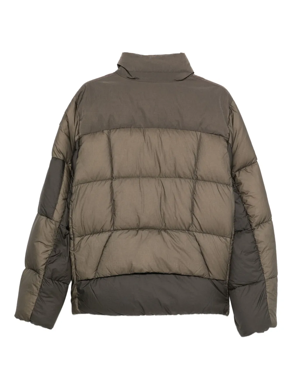 Parajumpers Quilted Panelled Down Jacket In Brown