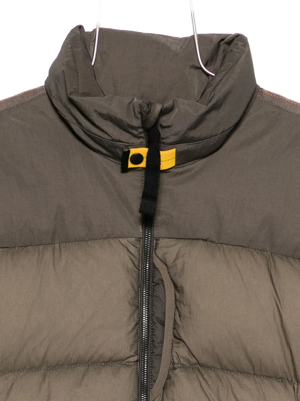 Parajumpers Quilted Panelled Down Jacket In Brown