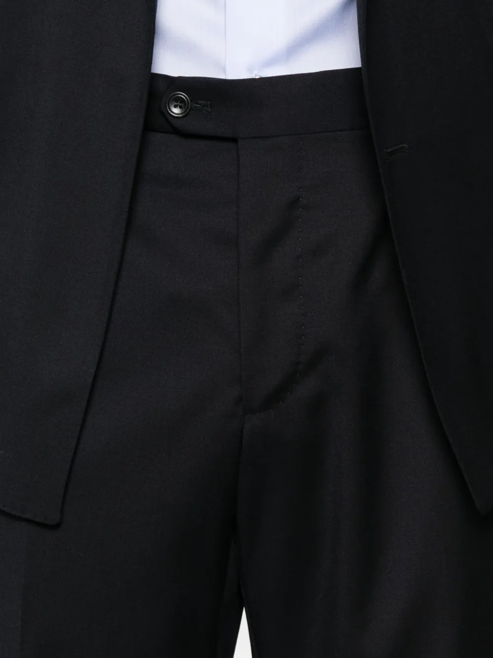 Tagliatore Double-breasted Suit In Virgin Wool In Black