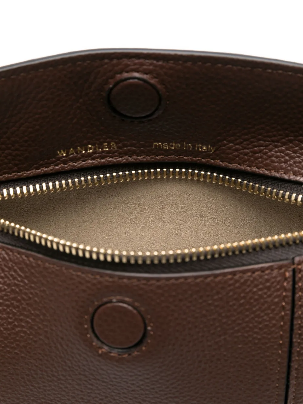Wandler Penelope soepelvallende leren mini-tas Bruin