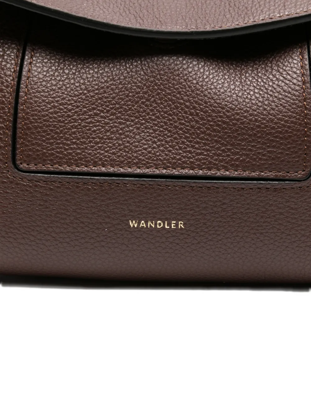 Wandler Penelope soepelvallende leren mini-tas Bruin
