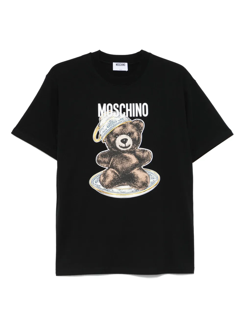 Moschino T-shirt met beerprint Zwart