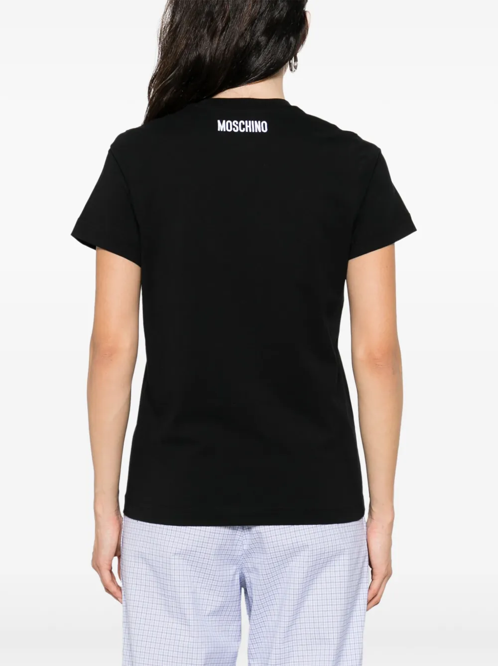Moschino T-shirt met logoprint Zwart