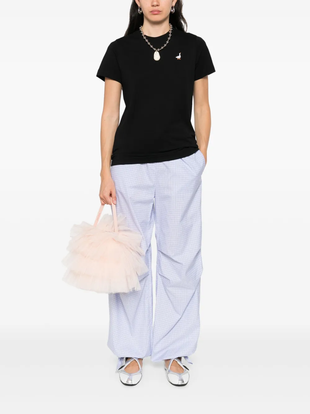 Moschino T-shirt met logoprint Zwart