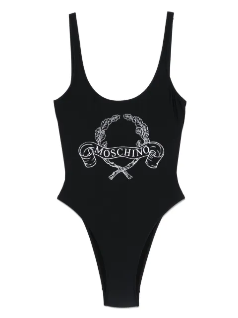 Moschino Maiô com estampa Laurel Crown