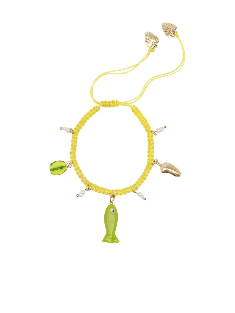 Alemais Tesori Macrame Fish Charm Bracelet In Gold