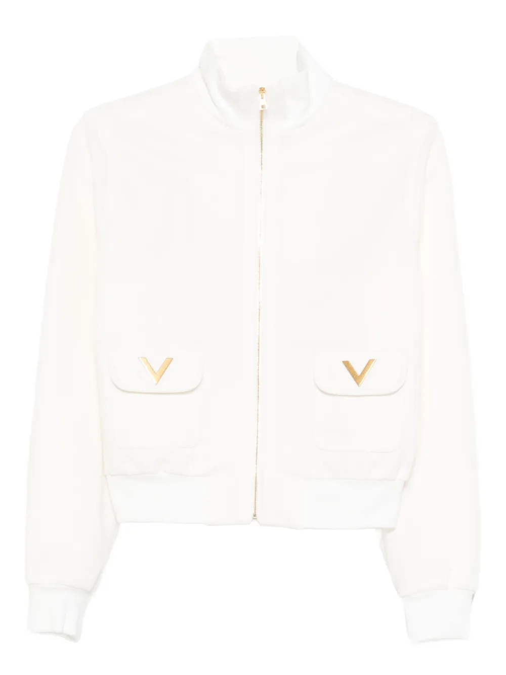Valentino Garavani zip-front sweatshirt Wit