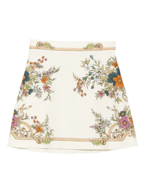 ALEMAIS floral-print mini skirt