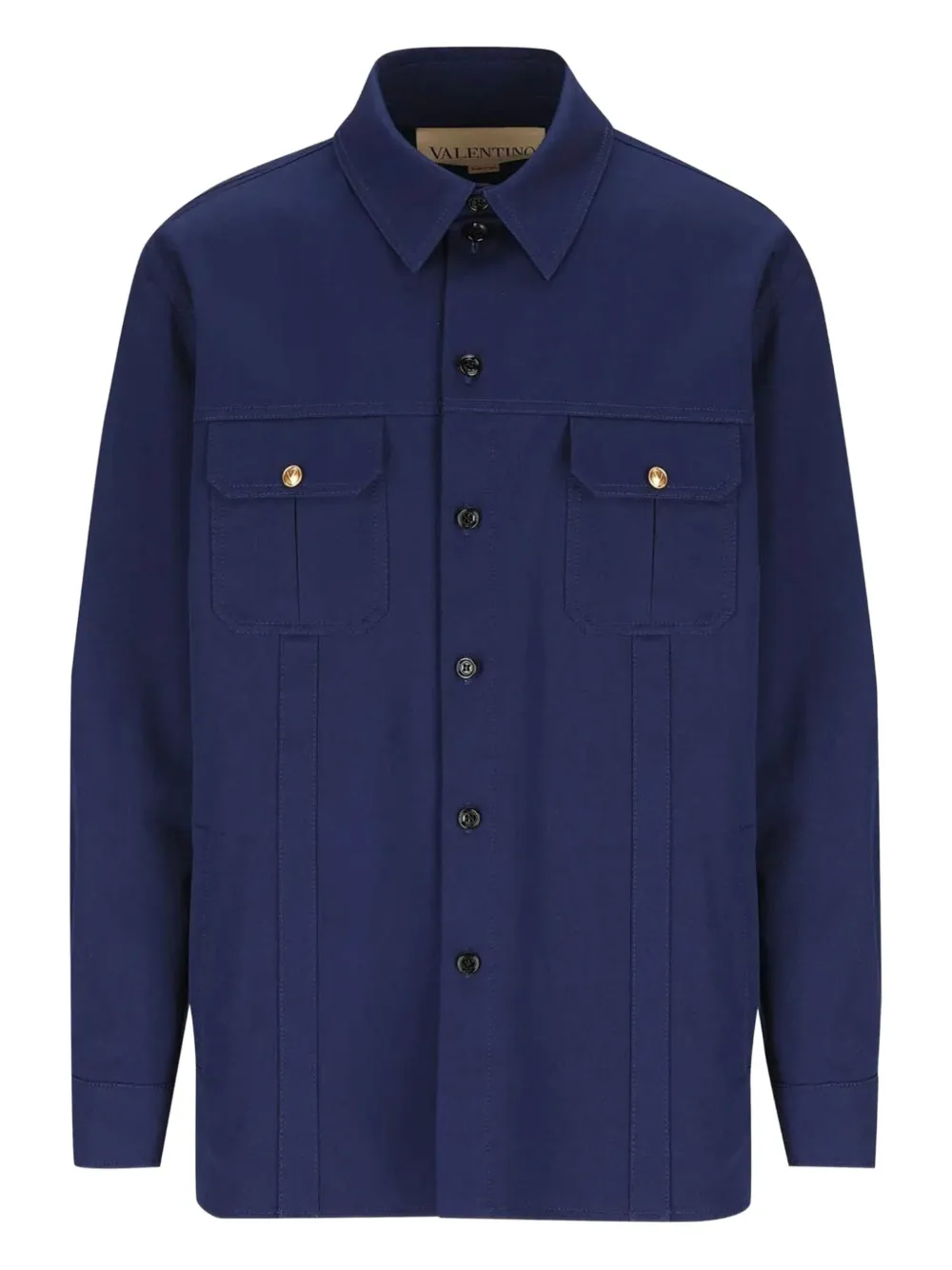 Valentino Garavani double-pocket shirt Blauw