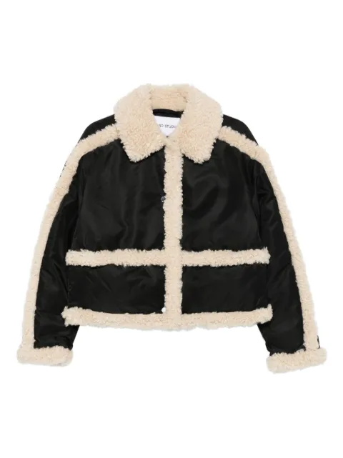 STAND STUDIO faux shearling-trim jacket