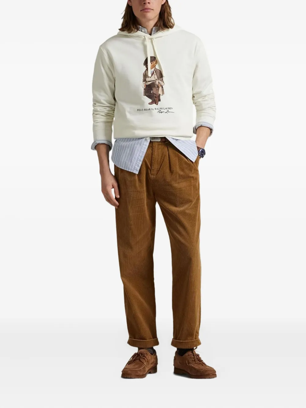 Polo Ralph Lauren Hoodie met print Beige