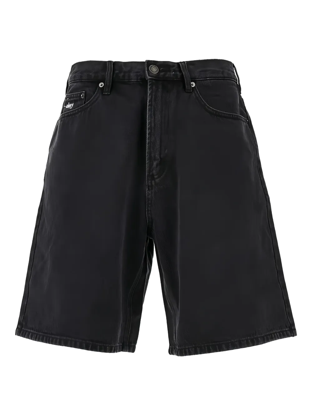 Obey logo-print shorts | Black | Image 1