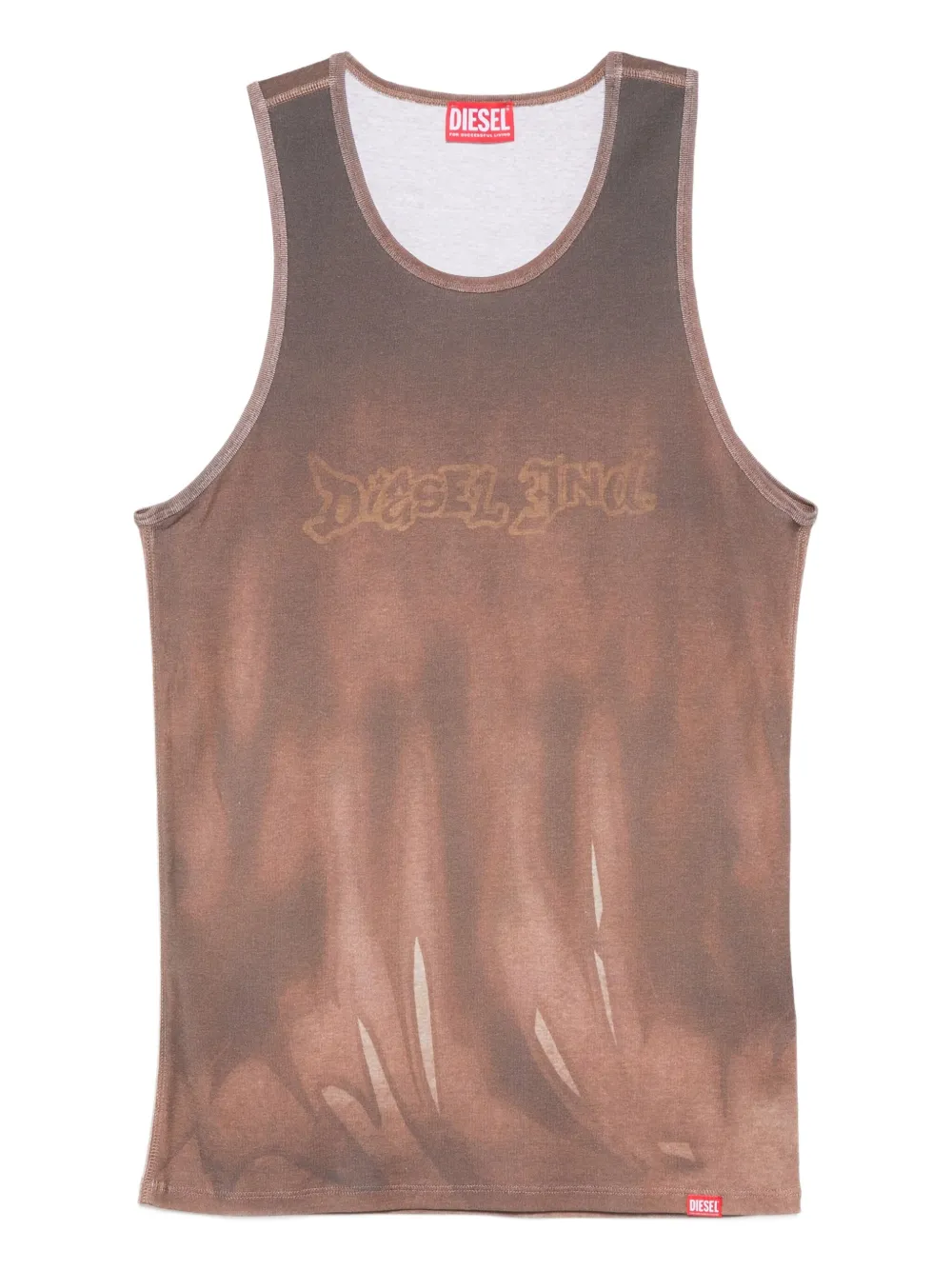 Diesel logo-print sleeveless vest | Brown | Image 1