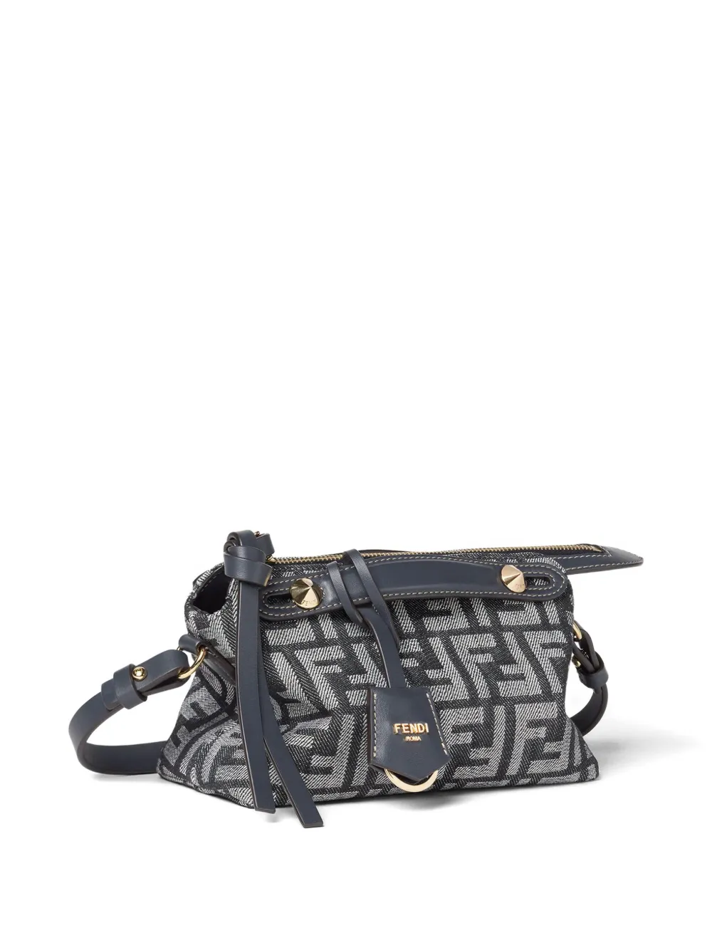Fendi Mini By The Way Soft Logo-charm Tote Bag In Blue