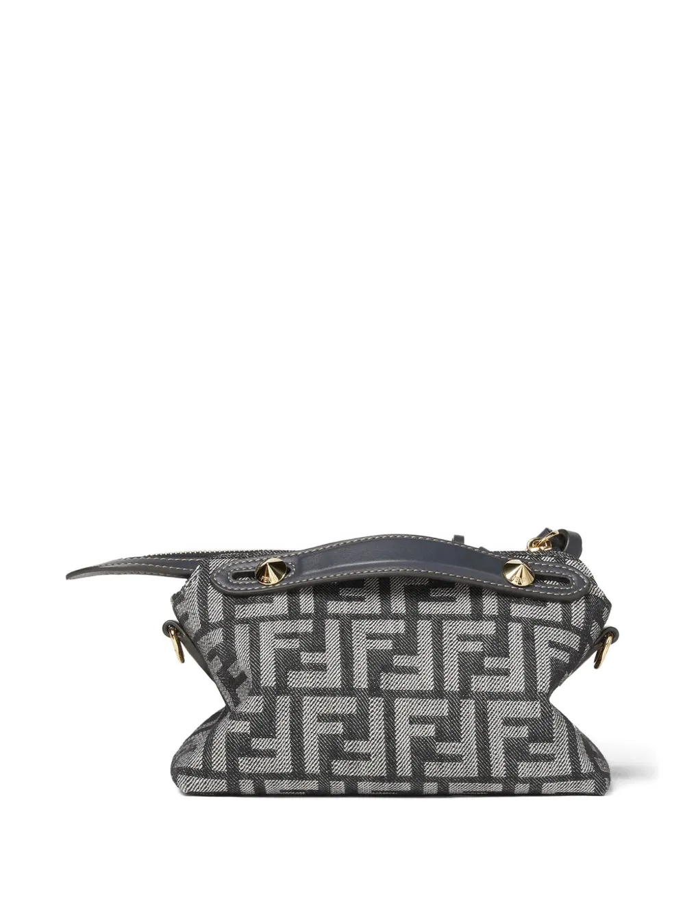 Fendi Mini By The Way Soft Logo-charm Tote Bag In Blue