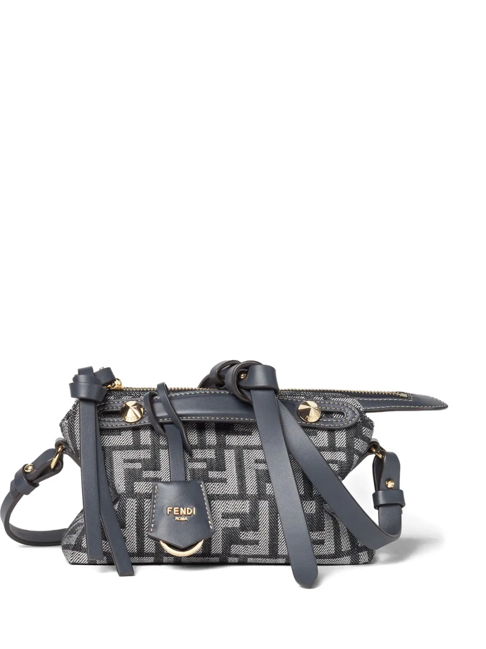 Fendi Mini By The Way Soft Logo-charm Tote Bag In Blue