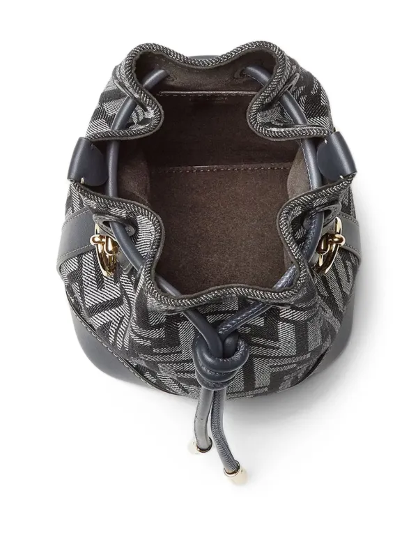 FENDI Mon Tresor Drawstring Bucket Logo | Blue | FARFETCH