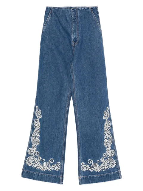 ALEMAIS embroidered-detail jeans