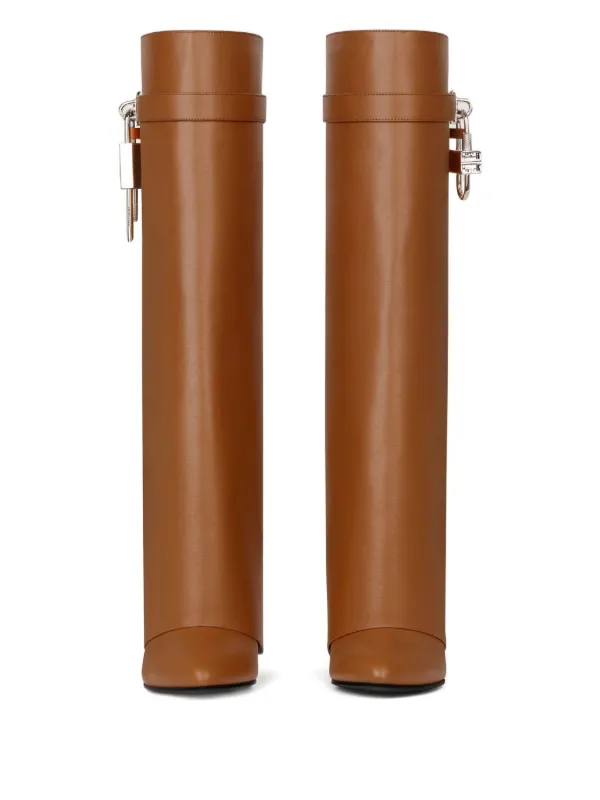 Givenchy Padlock Leather Boots | Brown | FARFETCH