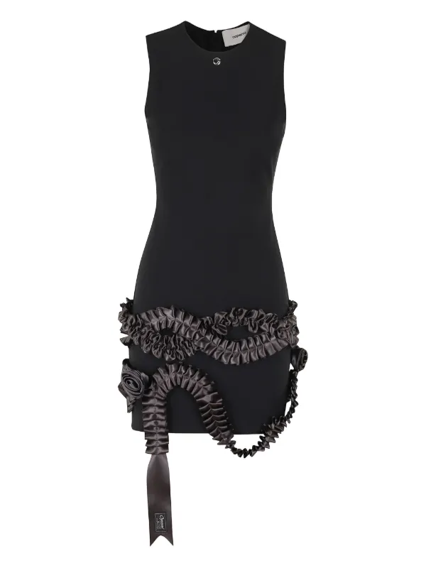 black mini beach dress Strappy Crochet Mini Beach Dress Sleeveless