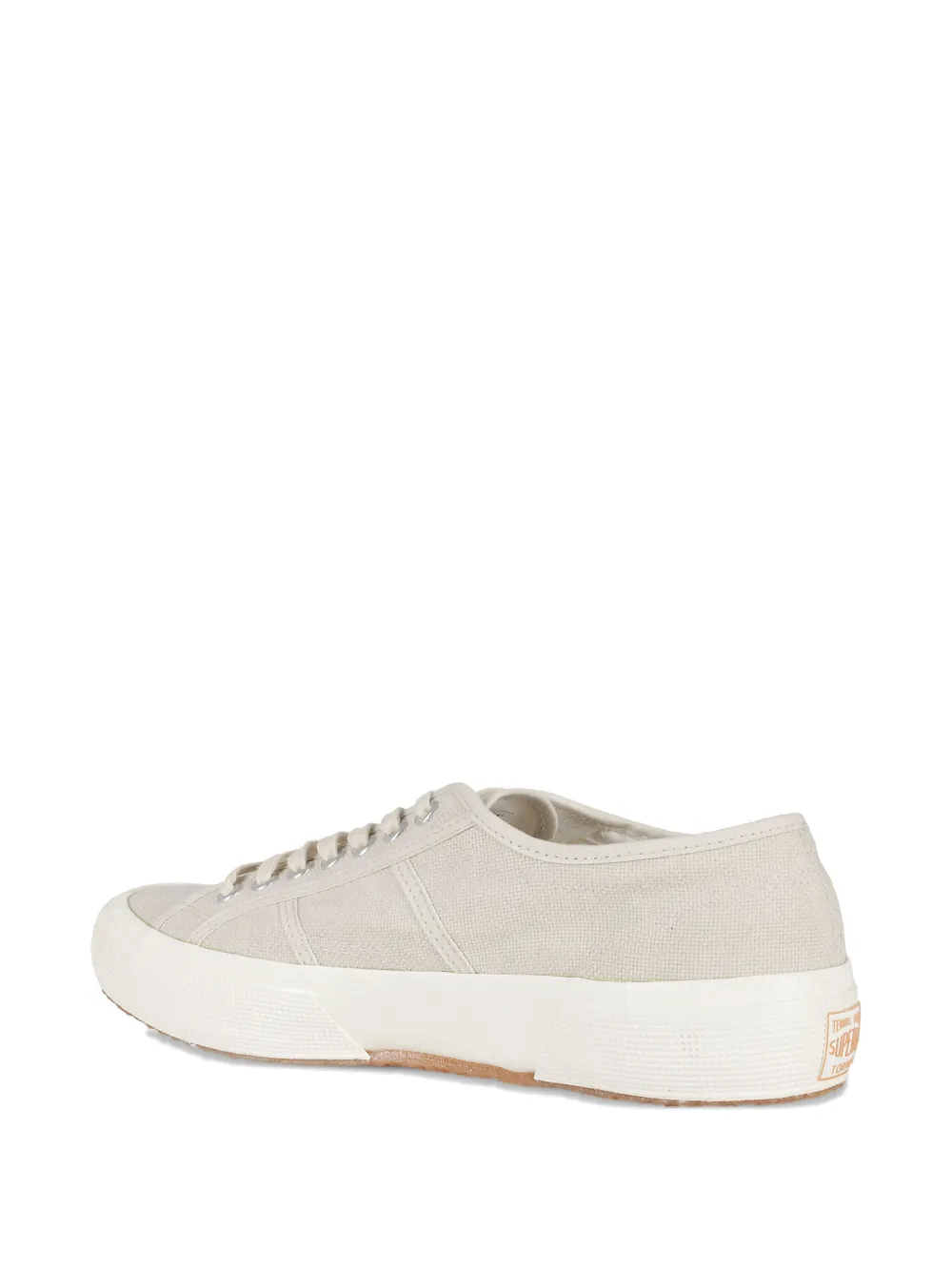 Superga Beige Lace Up Sneakers In Nude