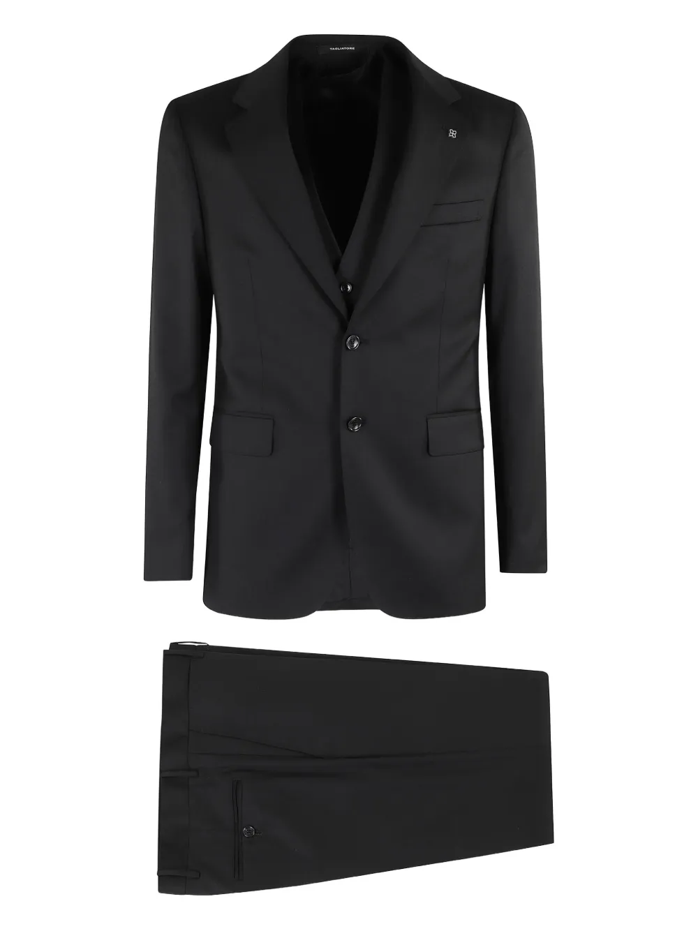 Tagliatore wool three-piece suit | Black | Image 1