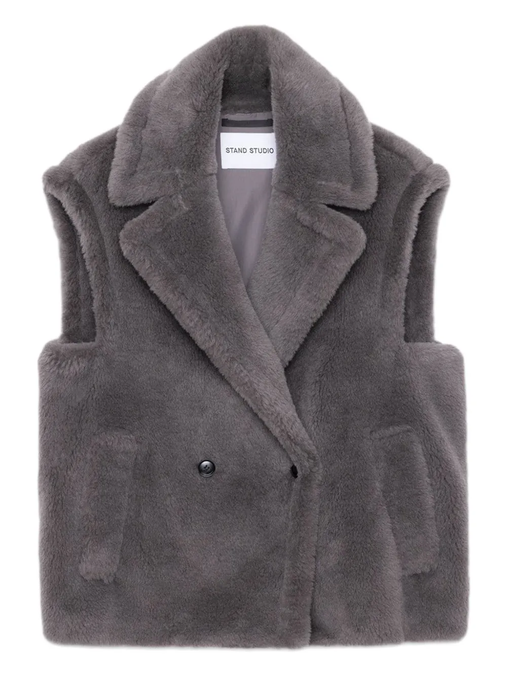 Stand Studio Clary Double-breasted Vest In Gray