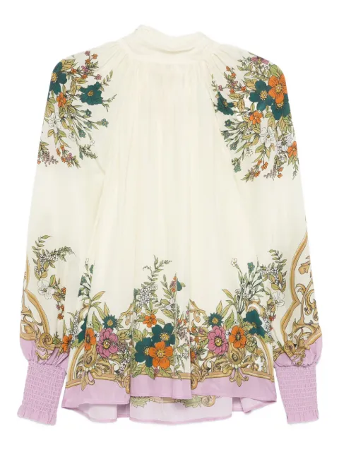 ALEMAIS blusa con cuello de tortuga y estampado floral