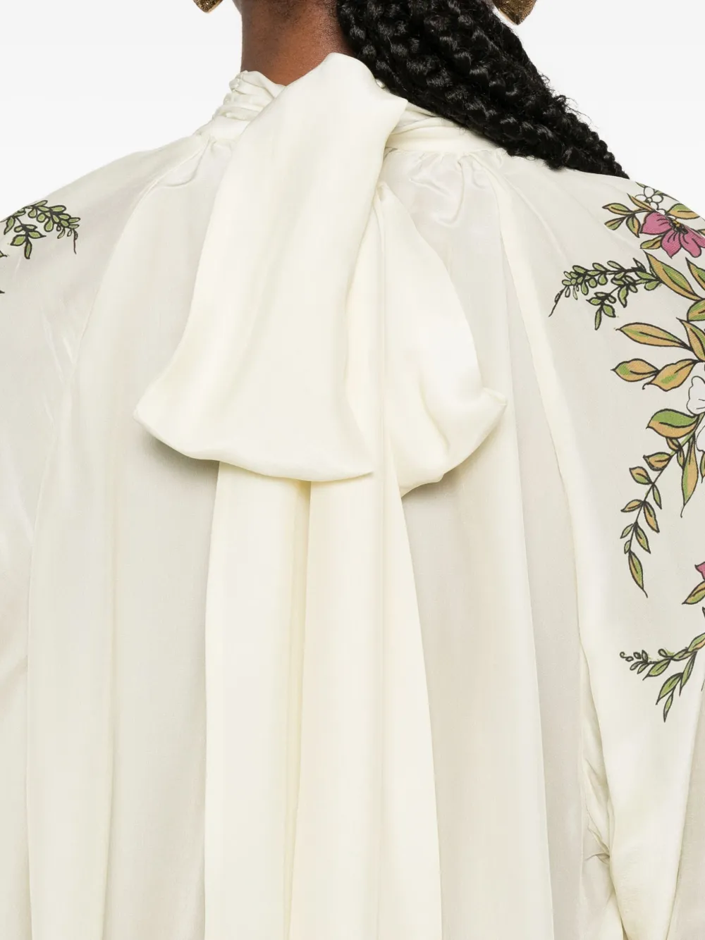 Alemais Antoinette Gathered Neckline Blouse In Cream In Multi