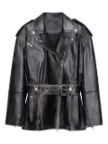 STAND STUDIO Leona leather biker jacket - Black