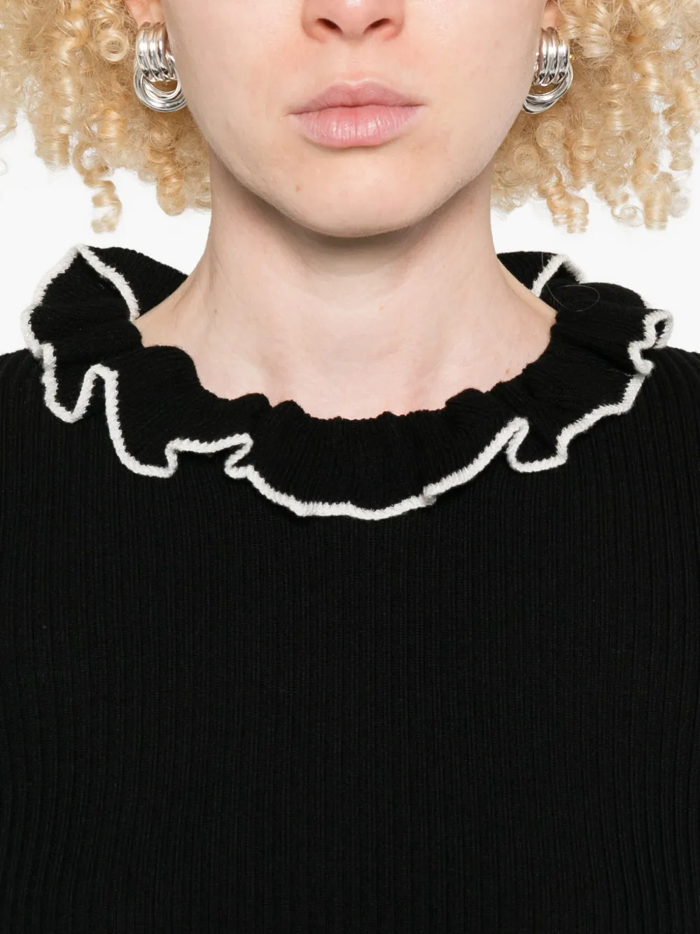 Valentino Garavani Top van scheerwol Zwart