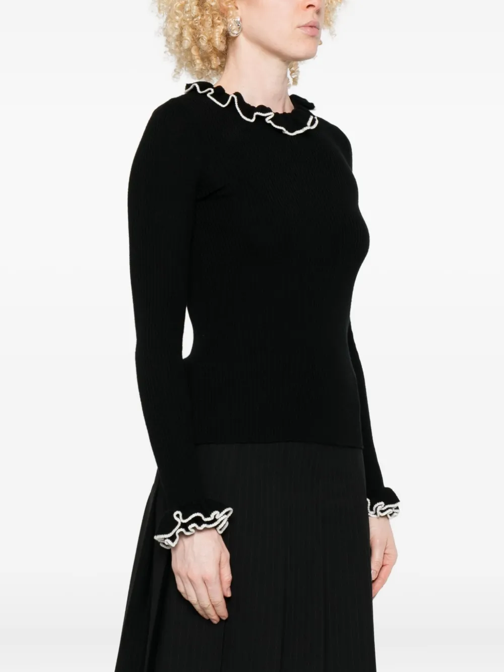 Valentino Garavani Top van scheerwol Zwart