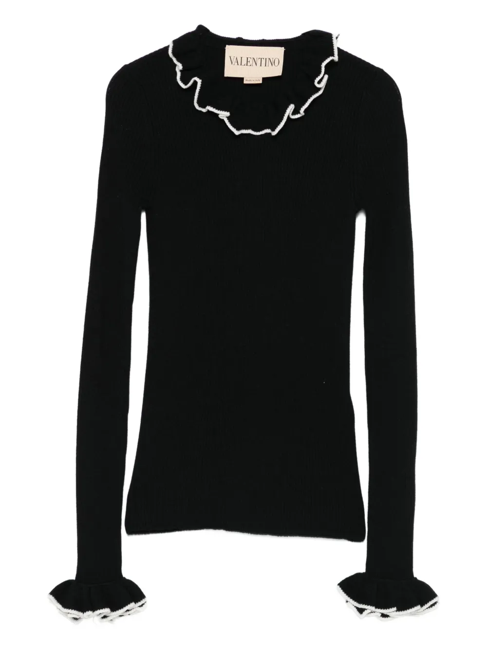 Valentino Garavani virgin wool knitted top | Black | Image 1