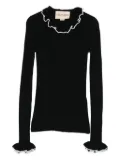 Valentino Garavani virgin wool knitted top - Black